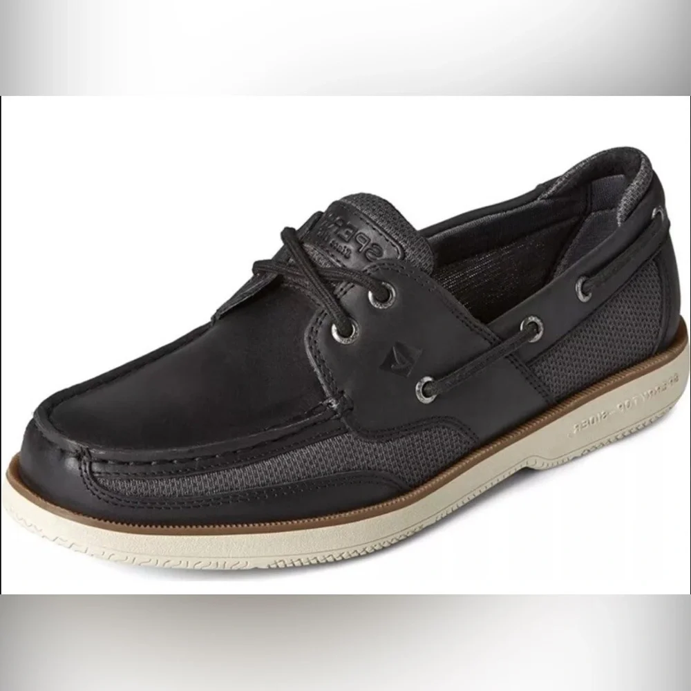 Sperry Men's Black and Gray Boat Shoes